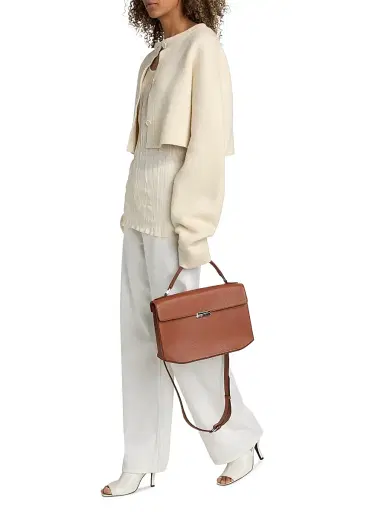 TOTEME Women's Grained Leather Top Handle Bag | Thumbnail 3 TOTEME Women's Grained Leather Top Handle Bag | Thumbnail 3