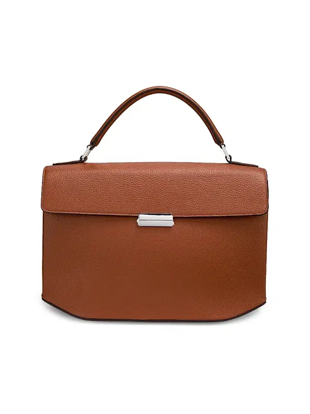 Toteme Women's Grained Leather Top Handle Bag - Sienna