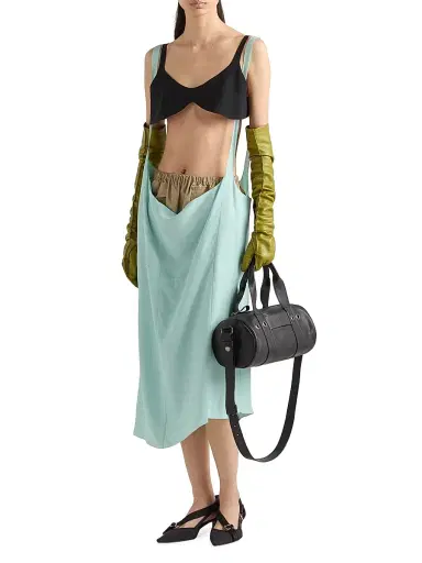 Prada Women's Route Leather Top-Handle Bag - Black | Thumbnail 1 Prada Women's Route Leather Top-Handle Bag - Black | Thumbnail 1