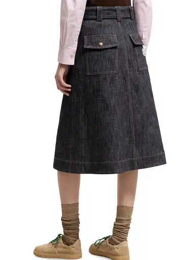 Moncler Women's Skirt in Denim | Thumbnail 3 Moncler Women's Skirt in Denim | Thumbnail 3