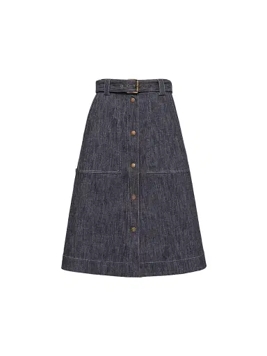 Moncler Women's Skirt in Denim | Thumbnail 1 Moncler Women's Skirt in Denim | Thumbnail 1