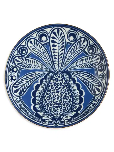 La DoubleJ Side Plate - Big Pineapple Blue | Thumbnail 1 La DoubleJ Side Plate - Big Pineapple Blue | Thumbnail 1