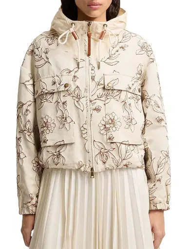 Moncler Women's Nepeta Jacket - White Brown | Thumbnail 2