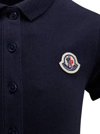 Moncler Little Girl's & Girl's Dress in Cotton Piquet - Navy Blue - Size 14 | Thumbnail 3 Moncler Little Girl's & Girl's Dress in Cotton Piquet - Navy Blue - Size 14 | Thumbnail 3