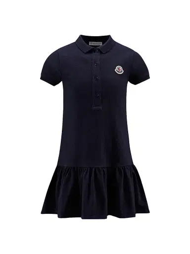 Moncler Little Girl's & Girl's Dress in Cotton Piquet - Navy Blue - Size 14 | Thumbnail 1 Moncler Little Girl's & Girl's Dress in Cotton Piquet - Navy Blue - Size 14 | Thumbnail 1