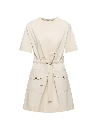 Moncler Women's Dress in Cotton - Beige - Size Large | Thumbnail 1
