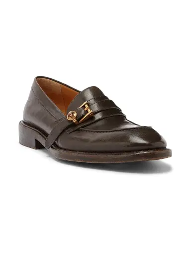 Versace Men's Medusa Buckle Leather Loafers - Ebano Gold - Size 13 | Thumbnail 2 Versace Men's Medusa Buckle Leather Loafers - Ebano Gold - Size 13 | Thumbnail 2