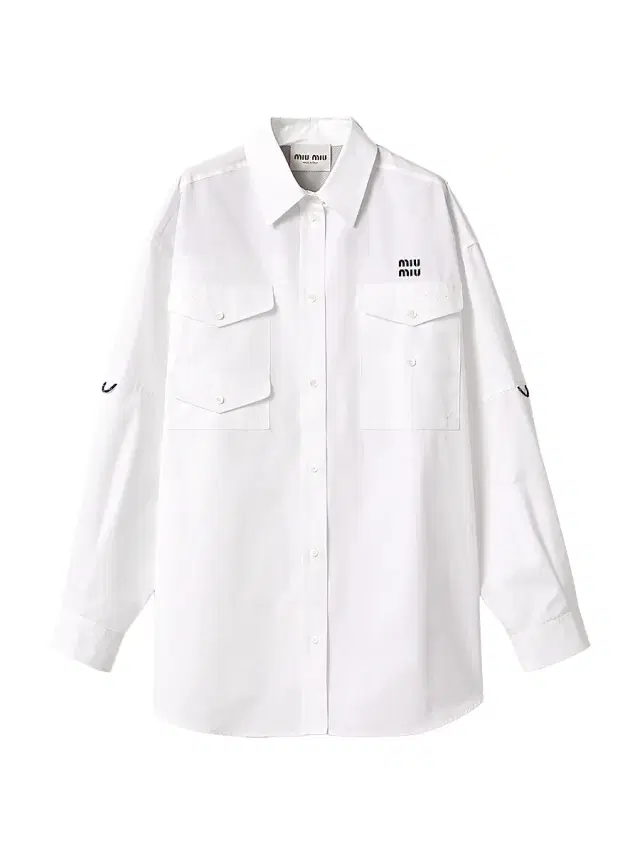 Women's Poplin Shirt-Dress - White