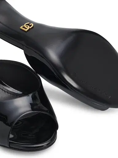 Dolce & Gabbana Women's Vernice 75MM Patent Leather Mules - Nero - Size 11.5 | Thumbnail 5