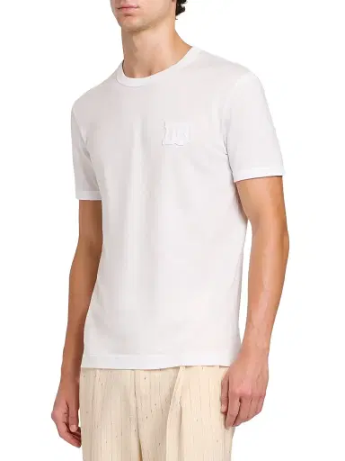 Dolce & Gabbana Men's DG Patch Cotton Crewneck T-Shirt - Bianco Ottico - Size 44 | Thumbnail 4