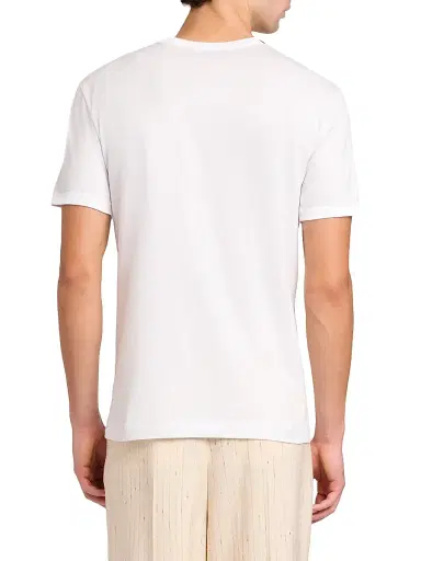 Dolce & Gabbana Men's DG Patch Cotton Crewneck T-Shirt - Bianco Ottico - Size 44 | Thumbnail 5