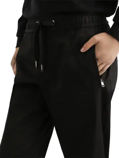 Dolce & Gabbana Men's Solid Stretch-Cotton Joggers - Black | Thumbnail 4 Dolce & Gabbana Men's Solid Stretch-Cotton Joggers - Black | Thumbnail 4
