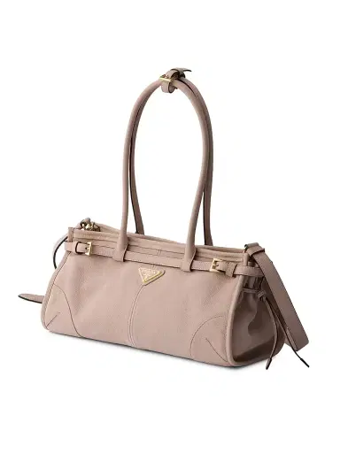 Prada Women's Bonnie Medium Nubuck Leather Handbag - Pink | Thumbnail 2 Prada Women's Bonnie Medium Nubuck Leather Handbag - Pink | Thumbnail 2