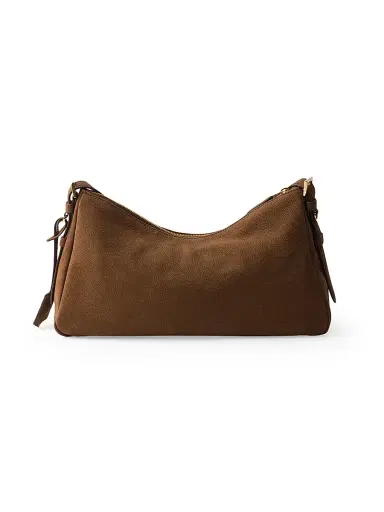 Prada Women's Aimee Nubuck Leather Shoulder Bag - Brown | Thumbnail 6 Prada Women's Aimee Nubuck Leather Shoulder Bag - Brown | Thumbnail 6