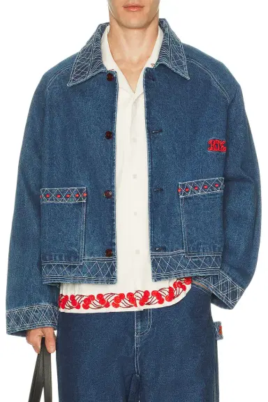 BODE Embroidered Denim Jacket | Thumbnail 1 BODE Embroidered Denim Jacket | Thumbnail 1