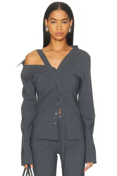 Jade Cropper Asymmetric Long Sleeve Top | Thumbnail 3