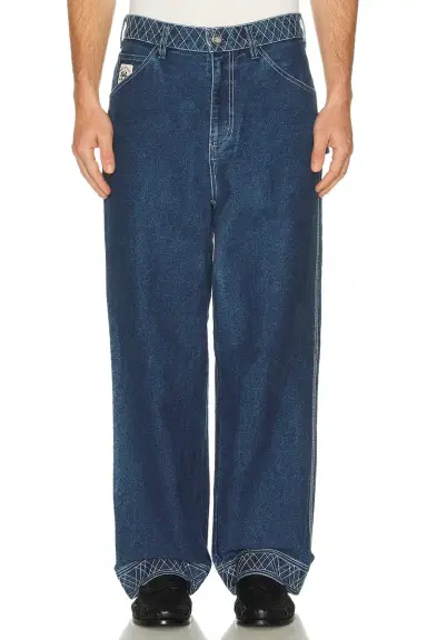BODE Denim Embroidered Knolly Brook Jean | Thumbnail 1