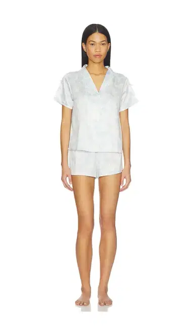Flora Nikrooz Odessa Charm Shawl Collar Pajama Set With Bows | Thumbnail 2 Flora Nikrooz Odessa Charm Shawl Collar Pajama Set With Bows | Thumbnail 2