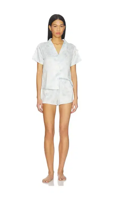 Flora Nikrooz Odessa Charm Shawl Collar Pajama Set With Bows | Thumbnail 1 Flora Nikrooz Odessa Charm Shawl Collar Pajama Set With Bows | Thumbnail 1