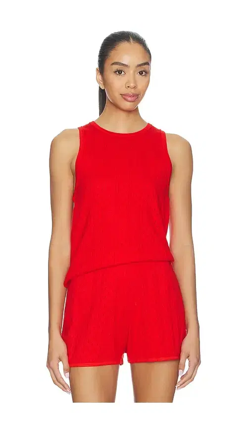 Soft Goat Pointelle Singlet Top