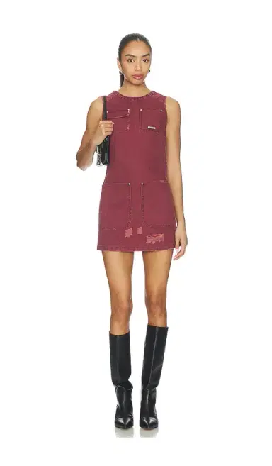 PRIVATE POLICY Distressed Canvas Dress | Thumbnail 1