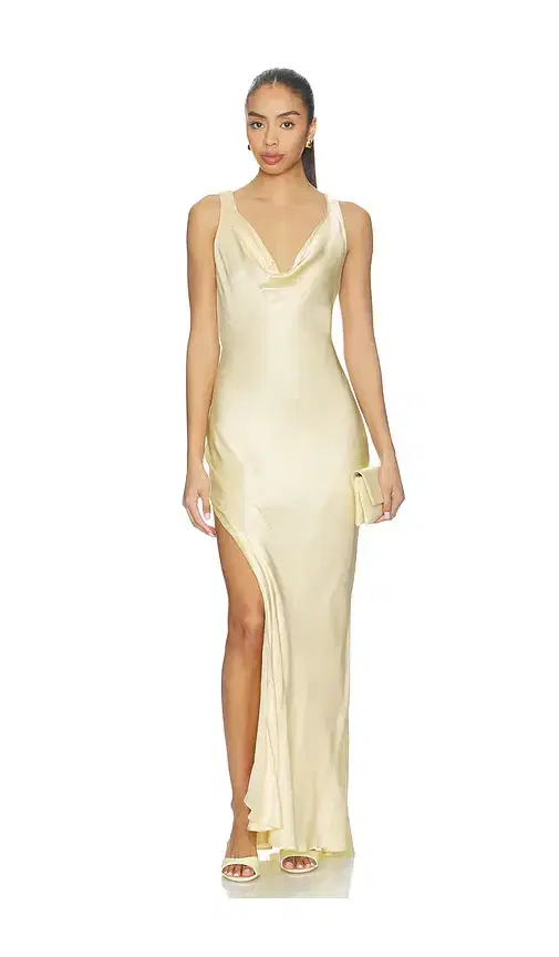 x REVOLVE Anouk Cowl Neck Maxi Dress