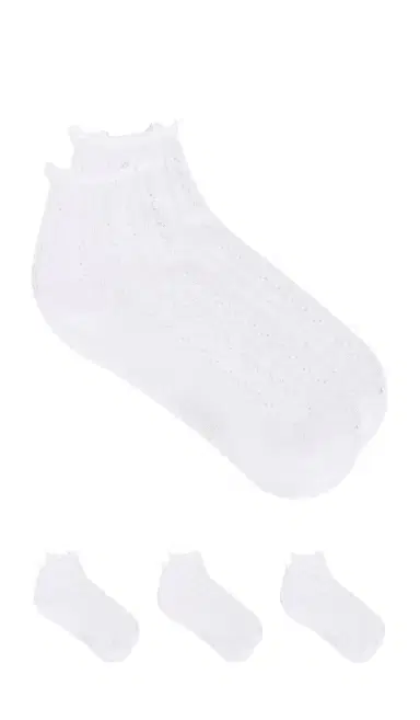 Stems 3-pack Pointelle Mid Crew Socks | Thumbnail 1