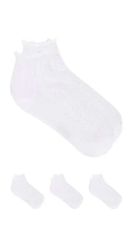 3-pack Pointelle Mid Crew Socks