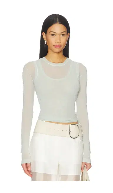 Helmut Lang Mesh Layered Long Sleeve Top | Thumbnail 1 Helmut Lang Mesh Layered Long Sleeve Top | Thumbnail 1