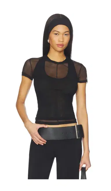 Helmut Lang Mesh Layered Top | Thumbnail 1