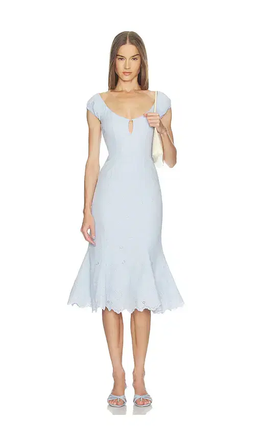 LOBA Bonita Eyelet Midi Dress