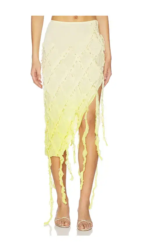 Embroidered Creponne Skirt
