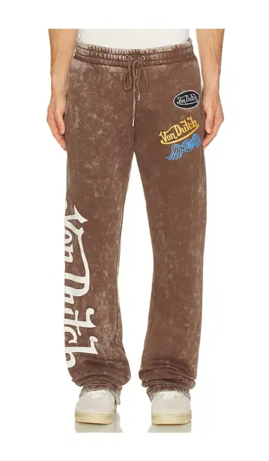 Von Dutch Stacked Flared Leg Jogger | Thumbnail 1 Von Dutch Stacked Flared Leg Jogger | Thumbnail 1