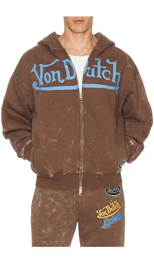 Oversized Washed Zip Hoodie