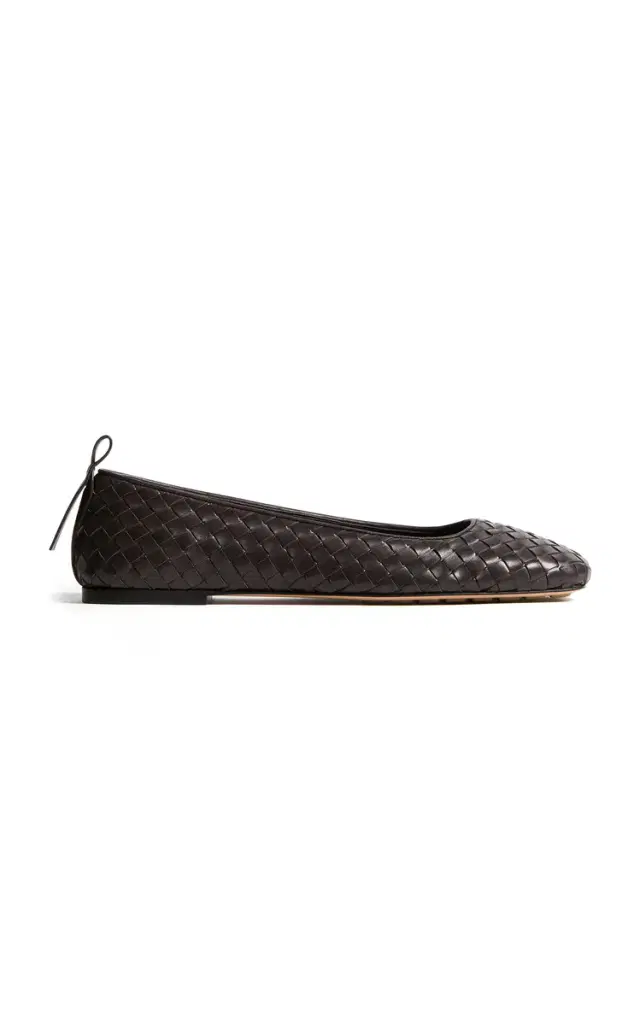 Bottega Veneta Intecciato Leather Ballet Flats