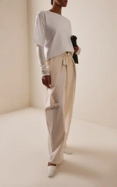 DARKPARK Stella Tie-Front Cotton-Blend Pants | Thumbnail 2