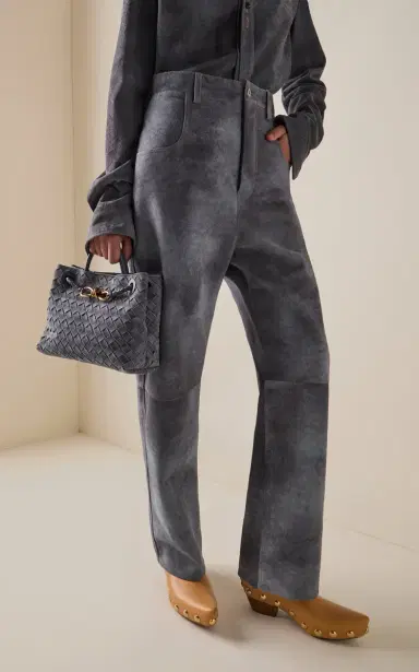 Bottega Veneta Small Andiamo Intrecciato Suede Bag | Thumbnail 3