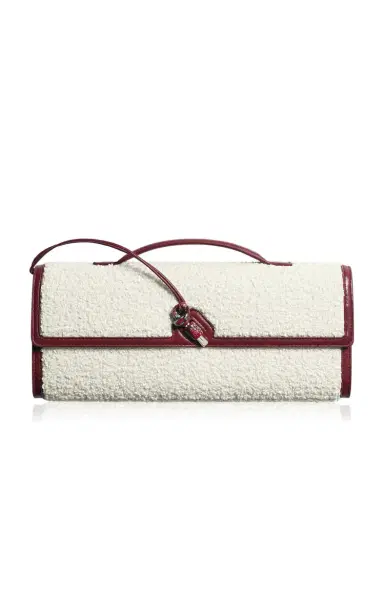 Bottega Veneta Andiamo Intrecciato Raffia & Leather Clutch | Thumbnail 1