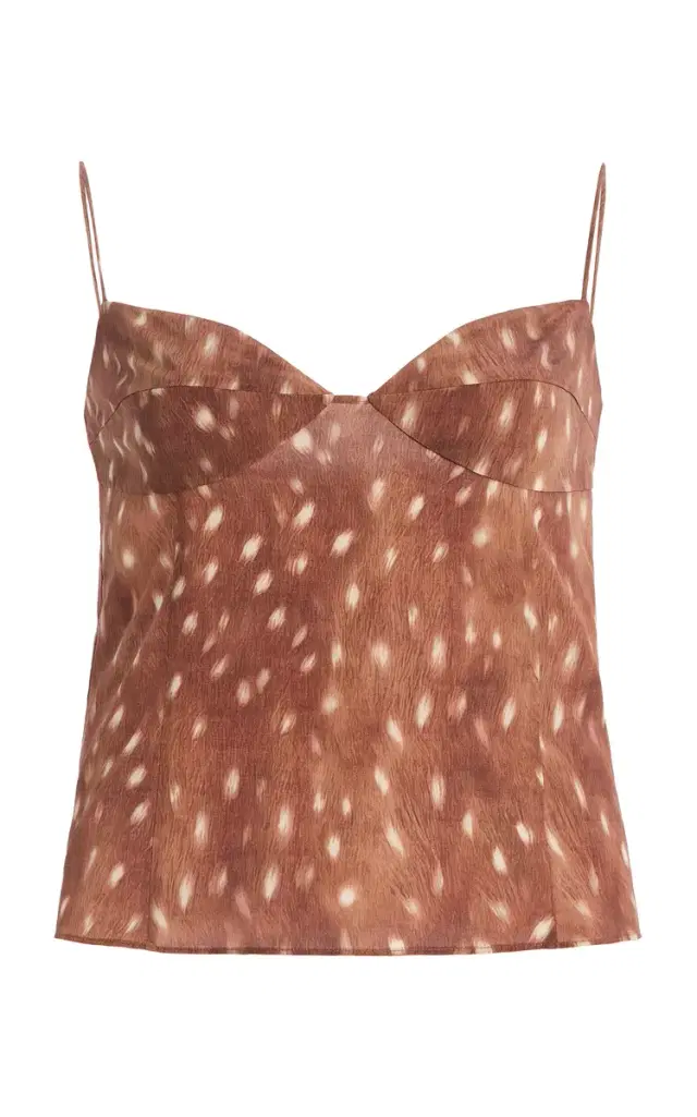 Fawn Printed Crepe Cami Top Exclusive