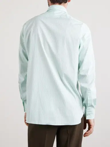 Tom Ford Striped Cotton-Poplin Shirt - Men | Thumbnail 4 Tom Ford Striped Cotton-Poplin Shirt - Men | Thumbnail 4