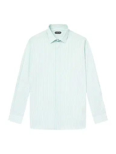 Tom Ford Striped Cotton-Poplin Shirt - Men | Thumbnail 1 Tom Ford Striped Cotton-Poplin Shirt - Men | Thumbnail 1