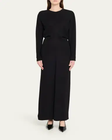 TOTEME Slouch Waist Long-Sleeve Ankle Dress | Thumbnail 2 TOTEME Slouch Waist Long-Sleeve Ankle Dress | Thumbnail 2