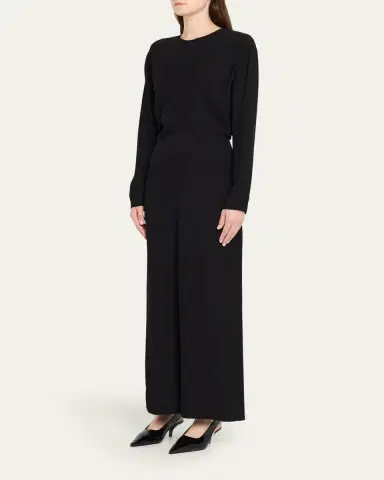 TOTEME Slouch Waist Long-Sleeve Ankle Dress | Thumbnail 4 TOTEME Slouch Waist Long-Sleeve Ankle Dress | Thumbnail 4