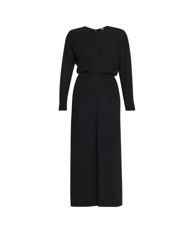 Slouch Waist Long-Sleeve Ankle Dress Slouch Waist Long-Sleeve Ankle Dress