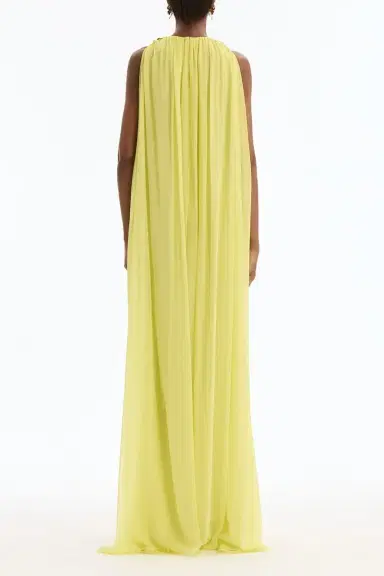 Oscar de la Renta Floral Shoulder Sleeveless Caftan | Thumbnail 3