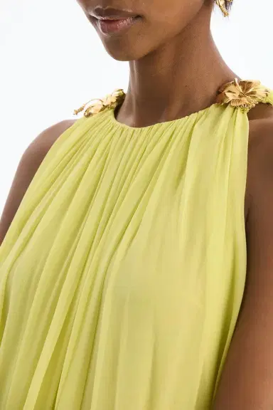 Oscar de la Renta Floral Shoulder Sleeveless Caftan | Thumbnail 4