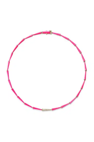 Melissa Kaye Neon Pink Lola Linked Necklace | Thumbnail 1