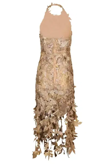 Oscar de la Renta Sleeveless Corded Florals Cocktail Dress | Thumbnail 6