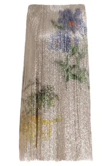 Oscar de la Renta Sleeveless Multi Color Fringe Cocktail Dress | Thumbnail 1