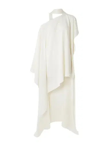 Taller Marmo Trebbia Scarf-detailed One-shoulder Crepe-cady Kaftan | Thumbnail 1